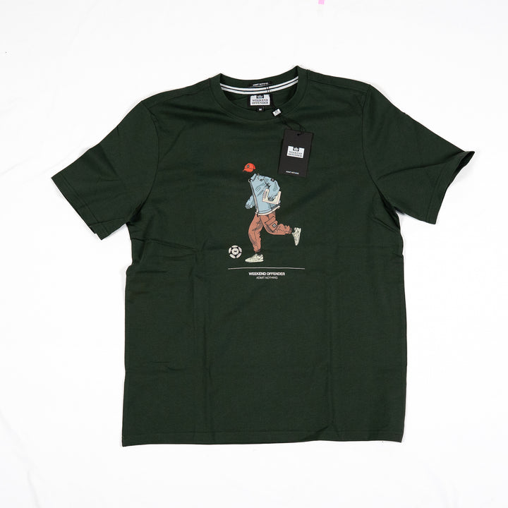 Biskra Graphic T-Shirt Black / Forest Green – T-shirt homme casual