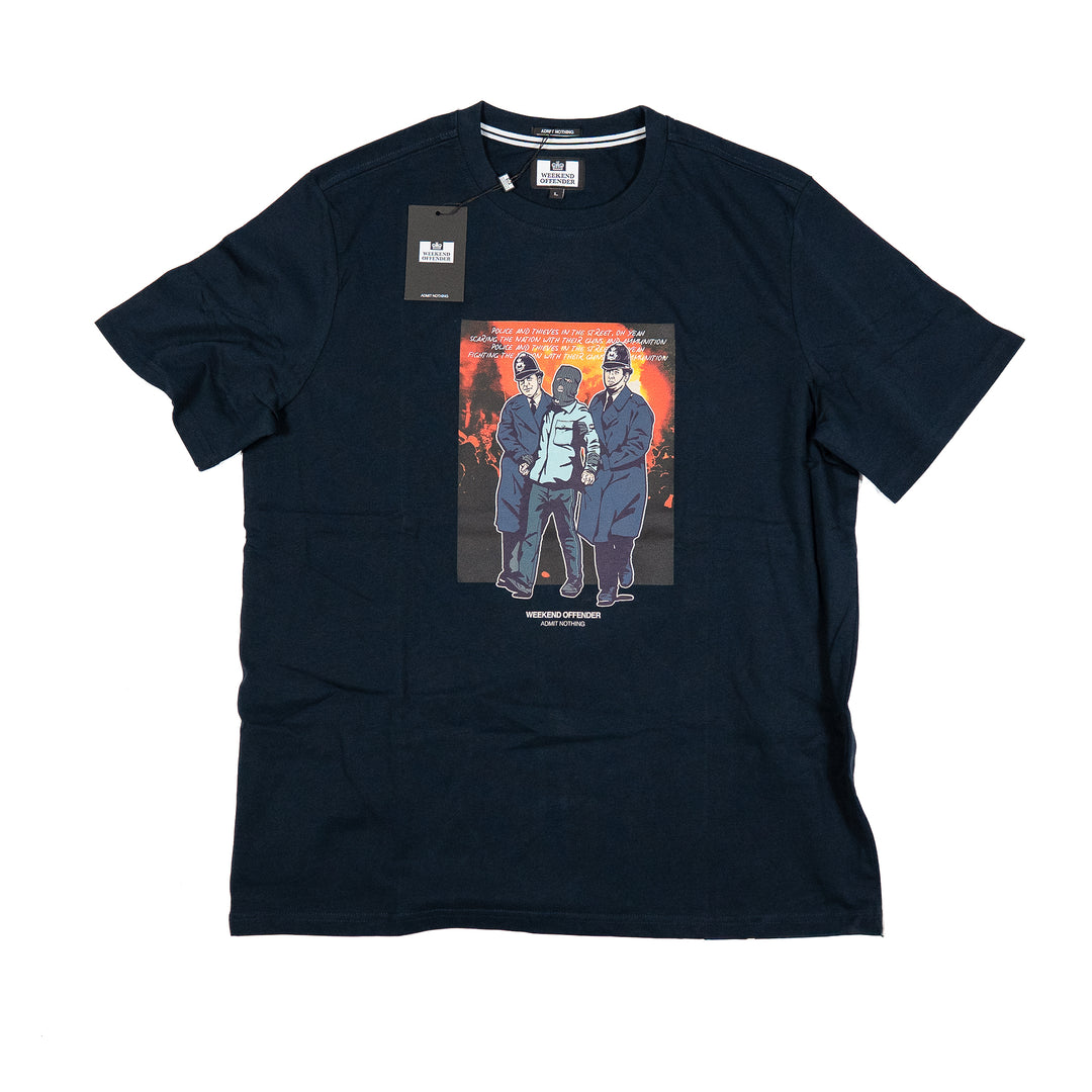 Murvin Graphic T-Shirt Navy – T-shirt homme casual