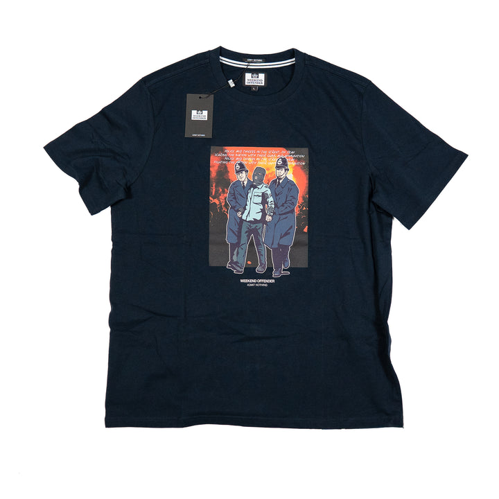 Murvin Graphic T-Shirt Navy – T-shirt homme casual