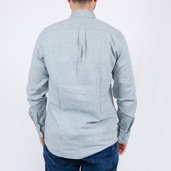 Barbour Nelson Tailored Long Sleeved Shirt Lead – Chemise homme casual chic