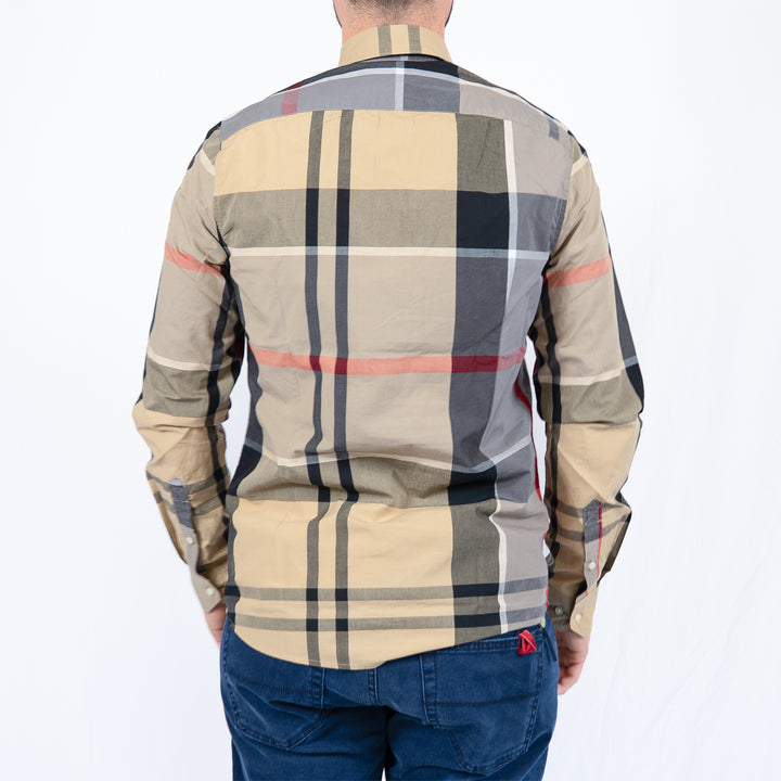 Barbour Harris Tailored Long Sleeved Shirt Dress Tartan – Chemise homme casual chic