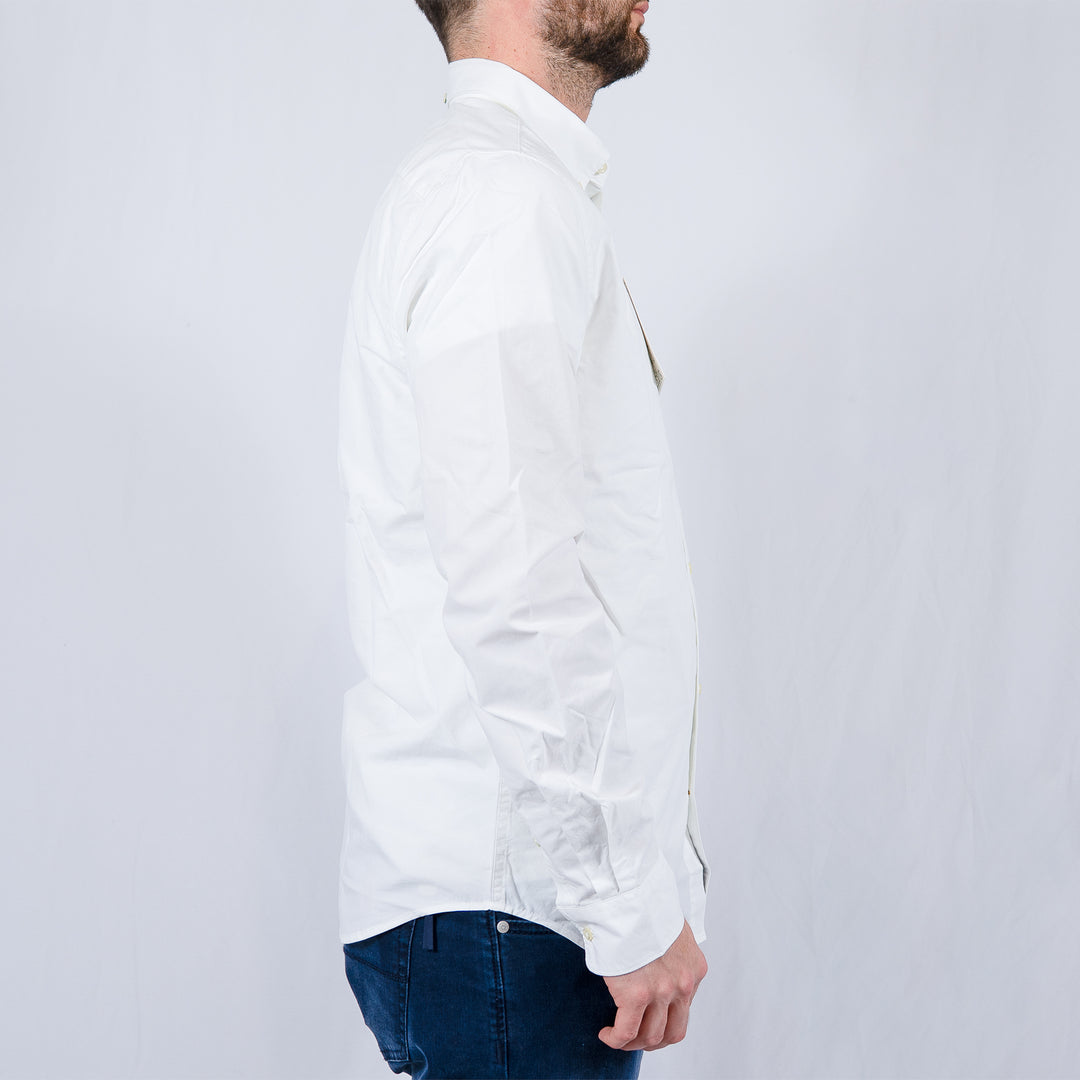 Barbour Treeport Long Sleeved Tailored Shirt White – Chemise homme casual chic