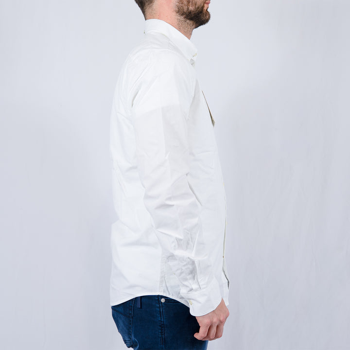 Barbour Treeport Long Sleeved Tailored Shirt White – Chemise homme casual chic