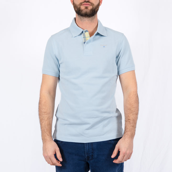 Barbour Tartan Pique Polo Shirt Bleu