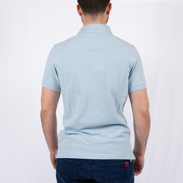Barbour Tartan Pique Polo Shirt Bleu