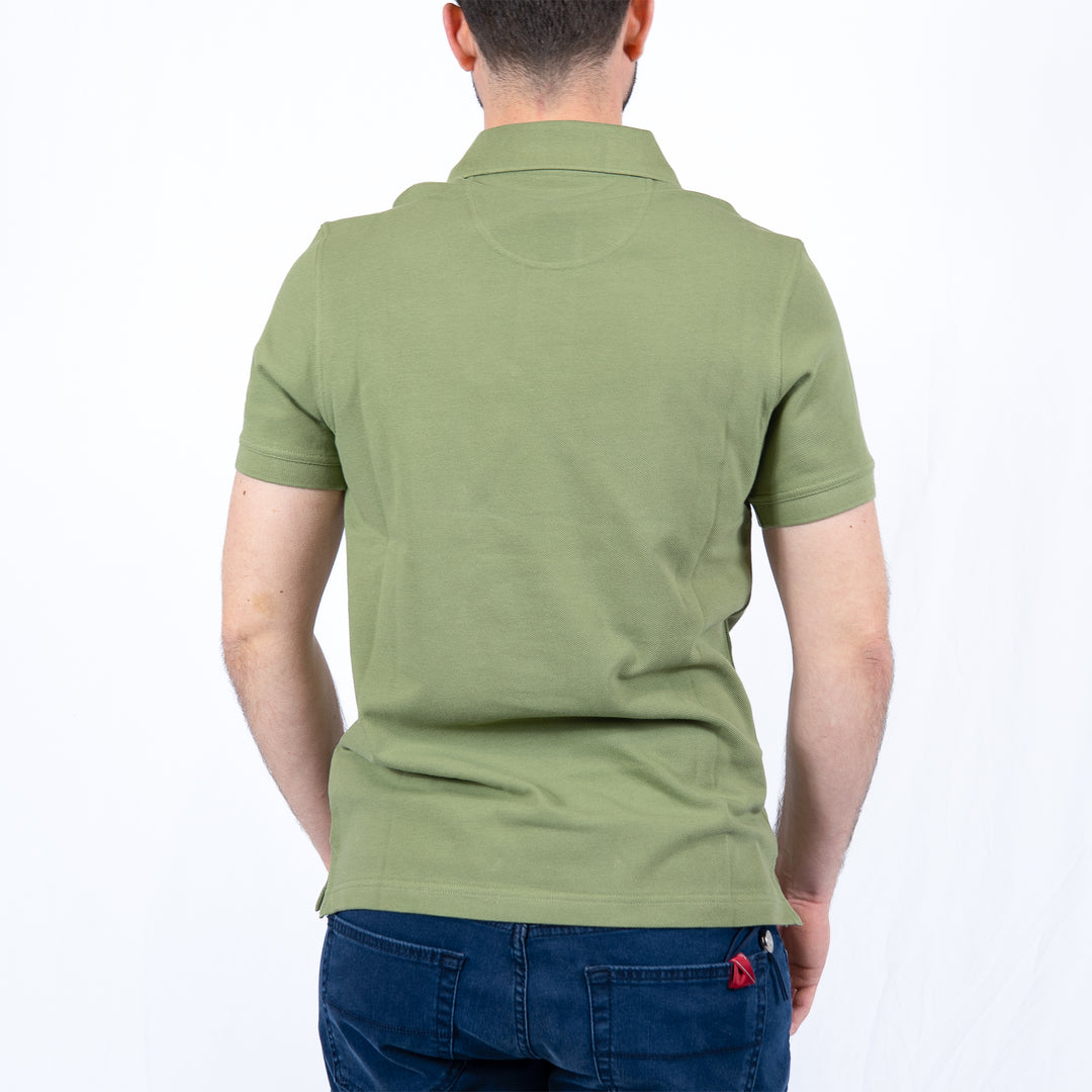 Barbour Tartan Pique Polo Shirt -  Laurel Green