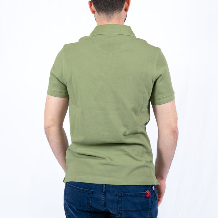 Barbour Tartan Pique Polo Shirt -  Laurel Green