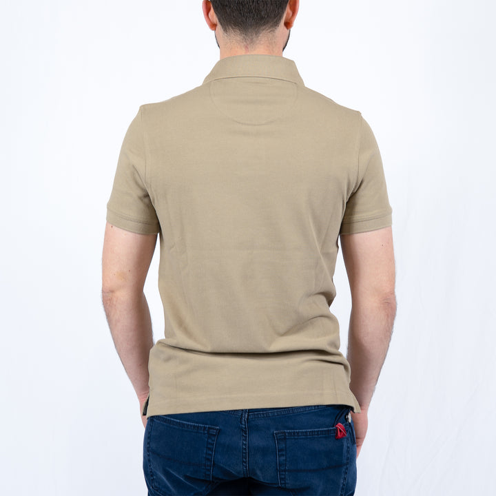 Barbour Tartan Pique Polo Shirt - washed stone