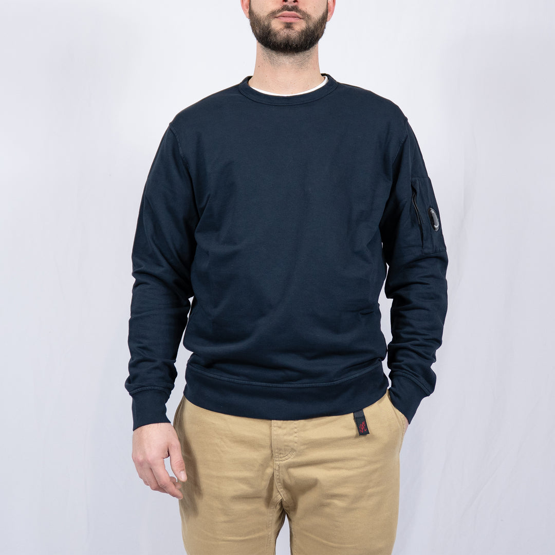 Light Fleece Lens Crew Sweatshirt Navy – Sweatshirt homme casual
