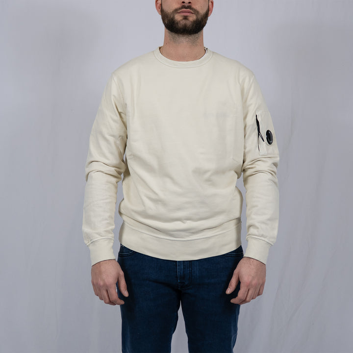 Gauze White Light Fleece Crewneck Sweatshirt – Sweatshirt homme casual