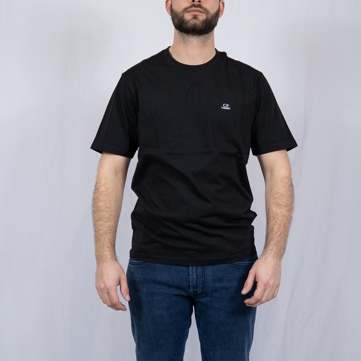 30/1 Jersey Short Sleeve Logo T-Shirt Black – T-shirt homme casual