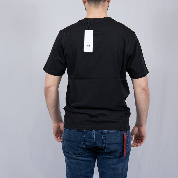 30/1 Jersey Short Sleeve Logo T-Shirt Black – T-shirt homme casual