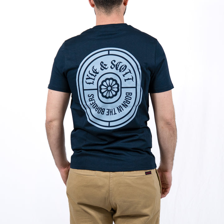 Borders label graphic t-shirt - dark navy