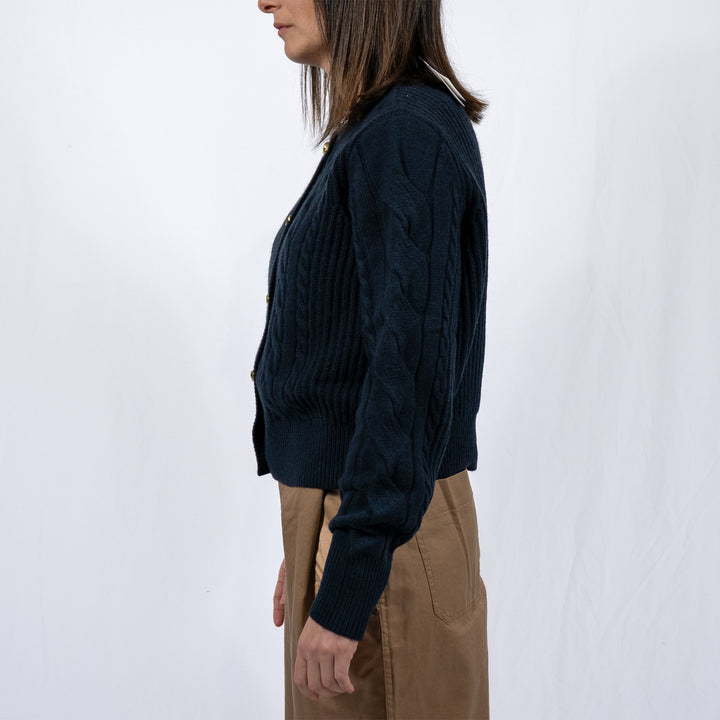 Barbour Elina knitted cardigan - dark navy