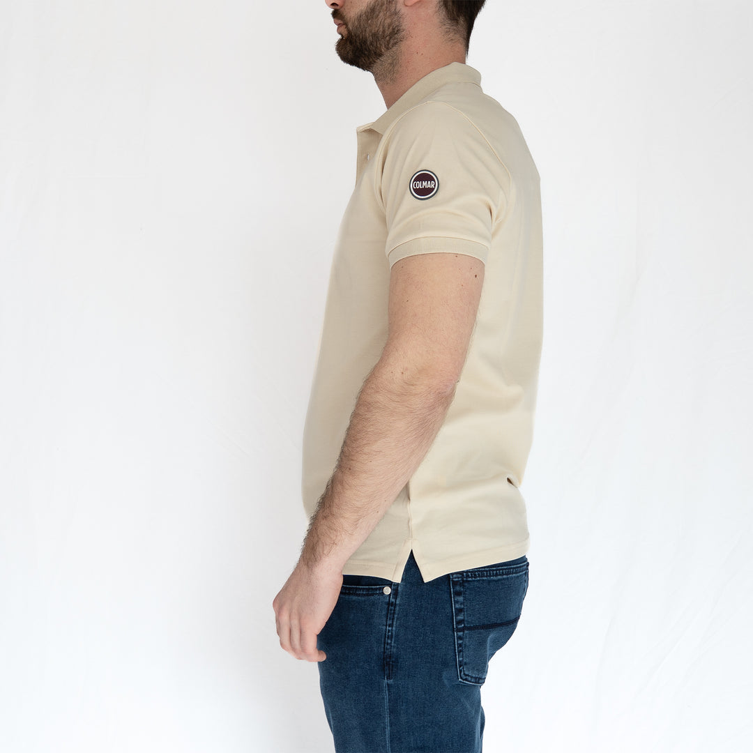 Colmar Stretch Piqué Polo – Polo homme beige en coton stretch