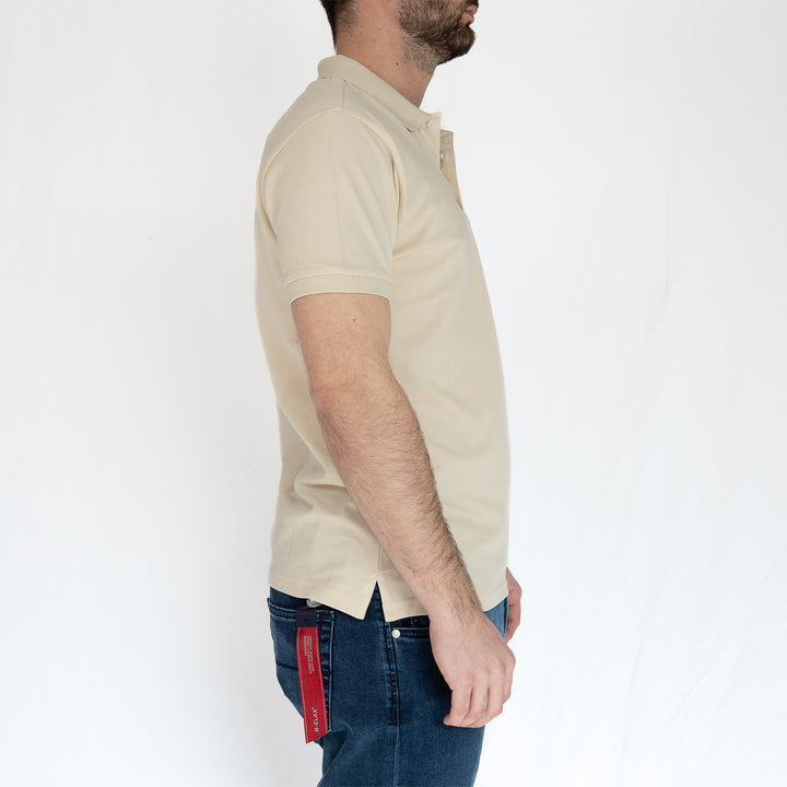 Colmar Stretch Piqué Polo – Polo homme beige en coton stretch