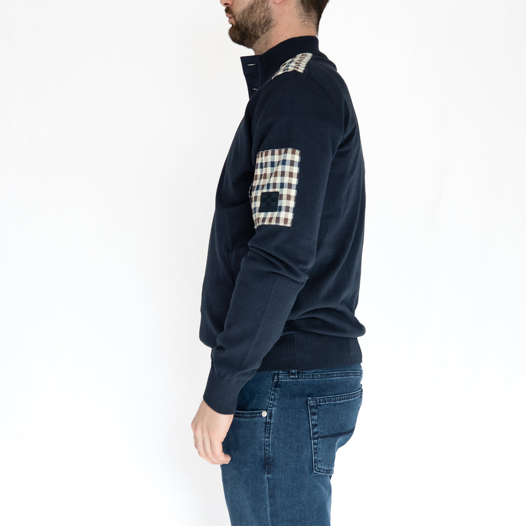 Active Lamina Pocket Mock Neck – Pull homme bleu