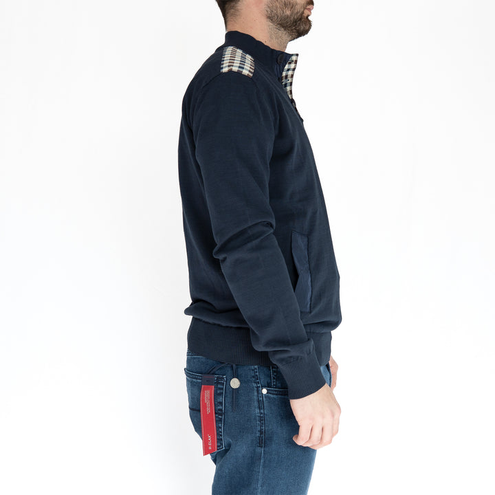 Active Lamina Pocket Mock Neck – Pull homme bleu