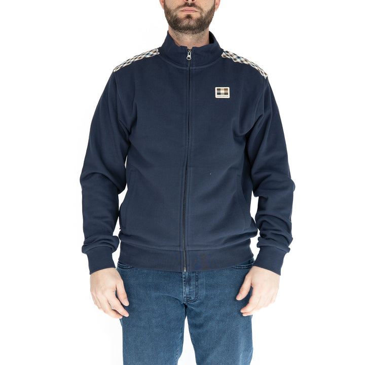 Active Lamina Insert FZ Mock Neck – Pull zippé homme bleu