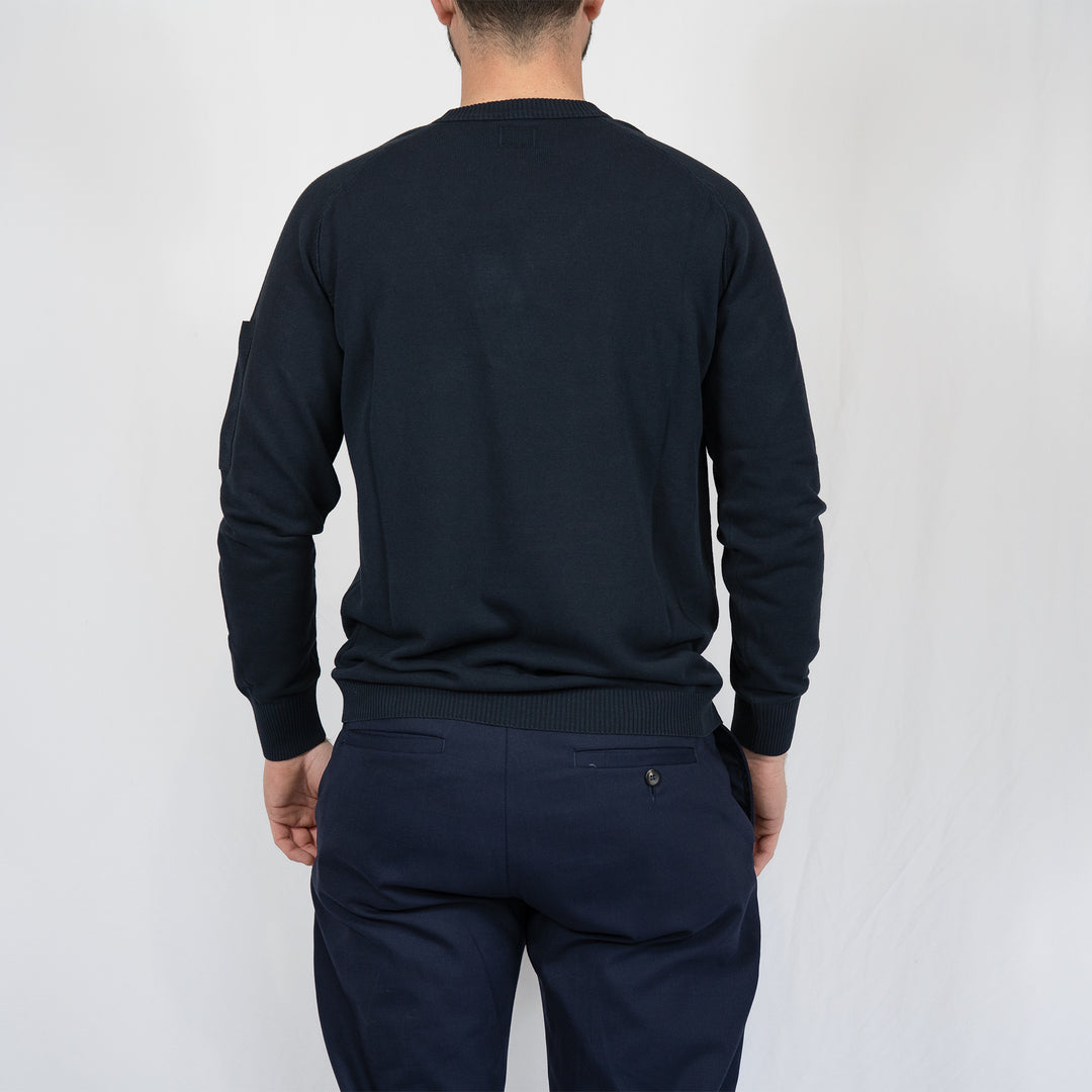 Sweat C.P. Company Cotton Chenille Crewneck Lens – Blue