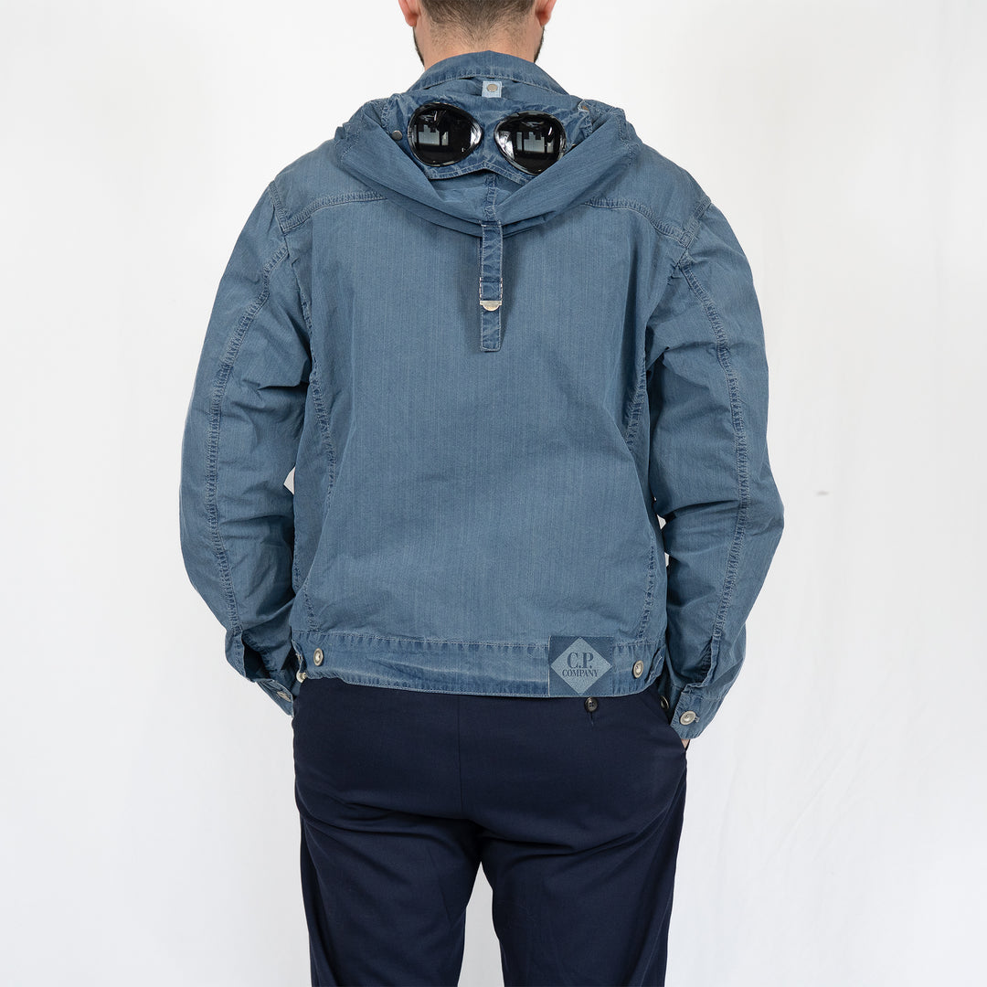 Veste C.P. Company 50 Fili Indigo Bleached Goggle Jacket