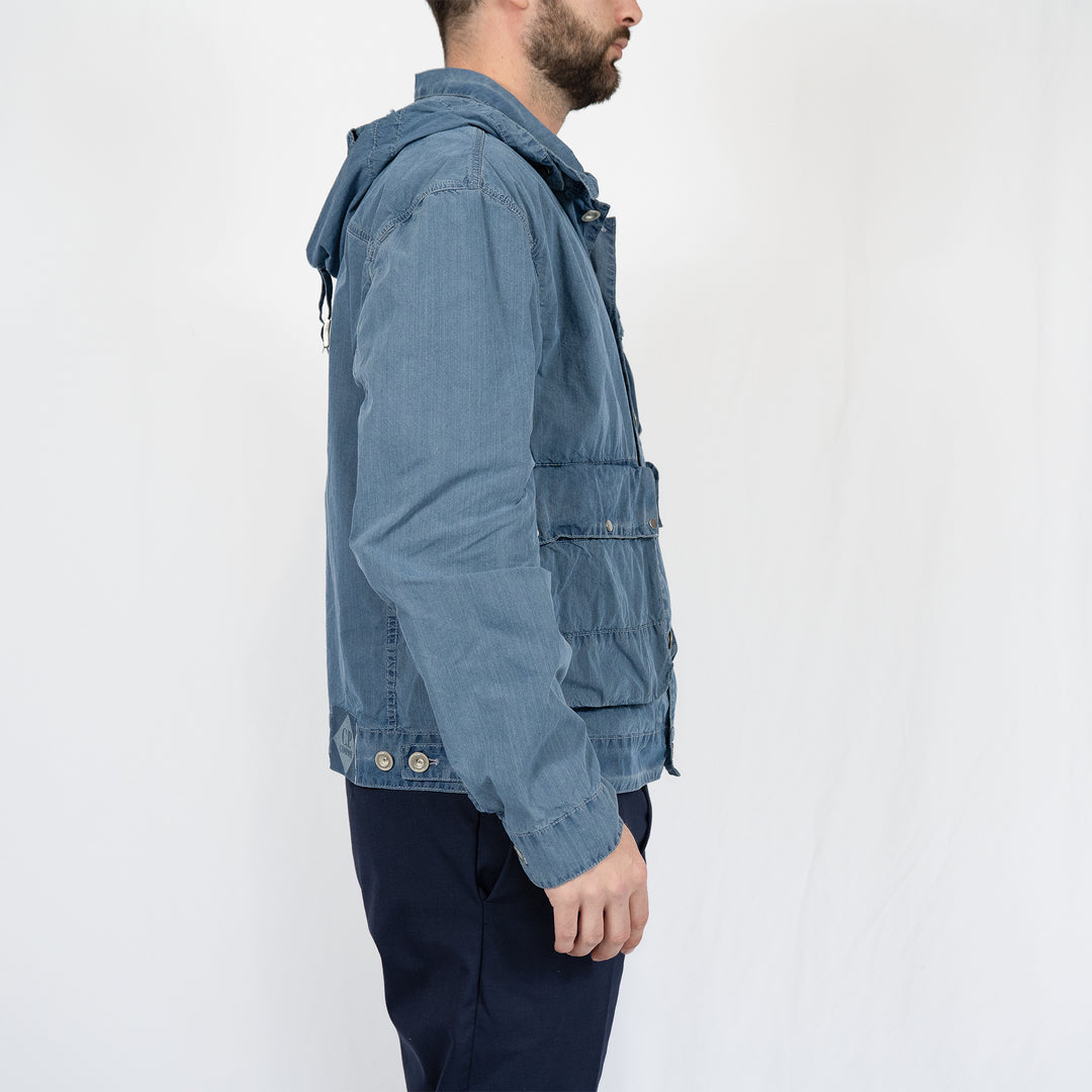 Veste C.P. Company 50 Fili Indigo Bleached Goggle Jacket