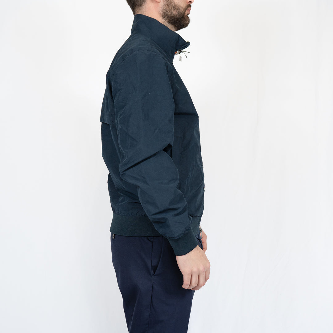 Veste K-Way Arsène Cotton Double – Blue Depth / Green Lichen