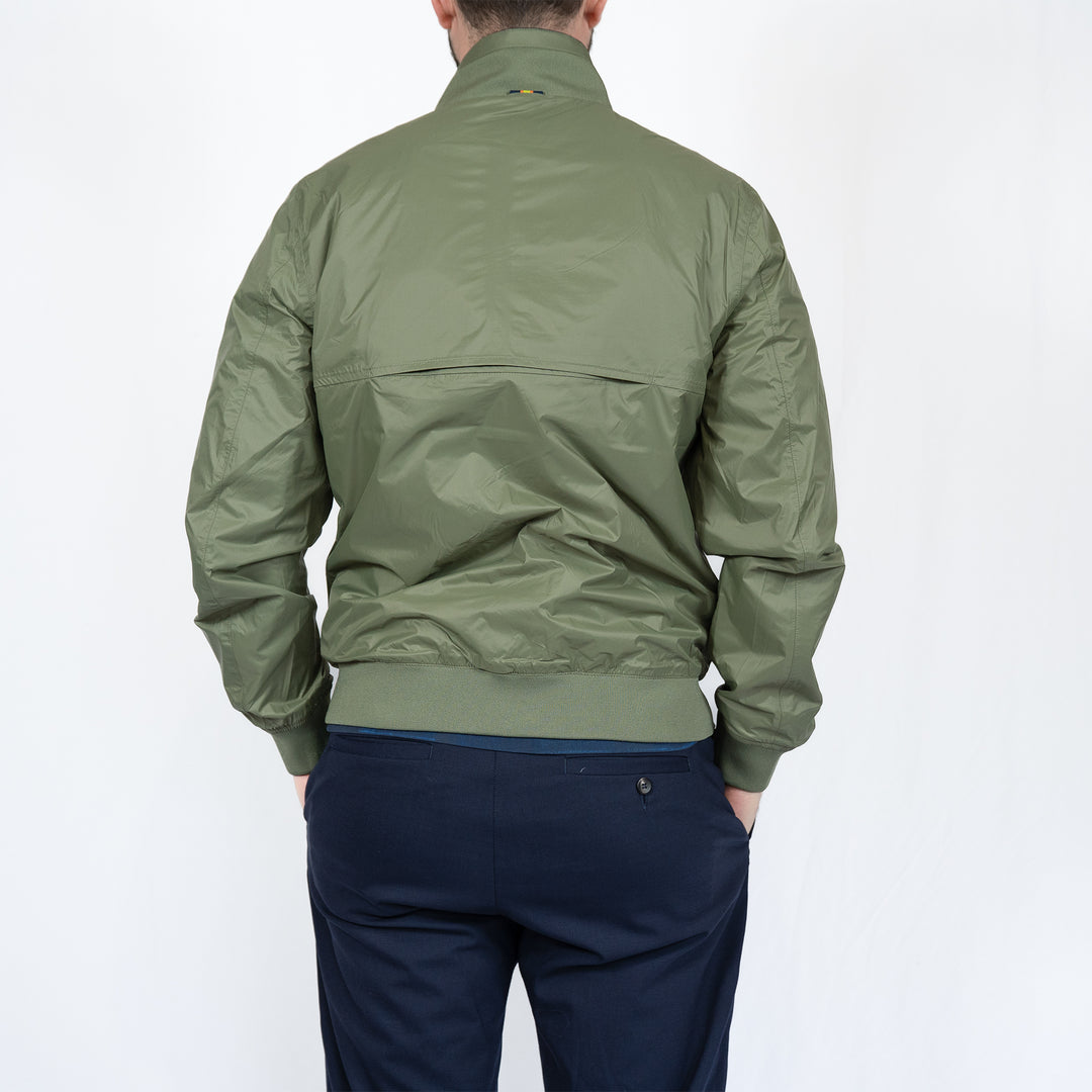 Veste K-Way Arsène Cotton Double – Blue Depth / Green Lichen