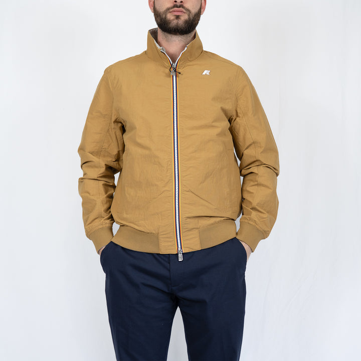 Veste K-Way Arsène Cotton Double – Brown Bistre / Beige Lt