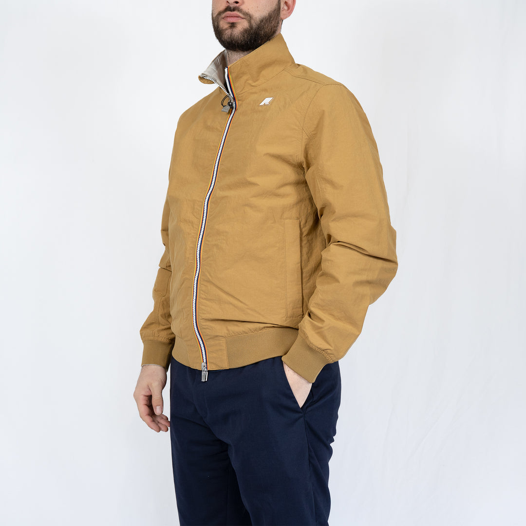 Veste K-Way Arsène Cotton Double – Brown Bistre / Beige Lt