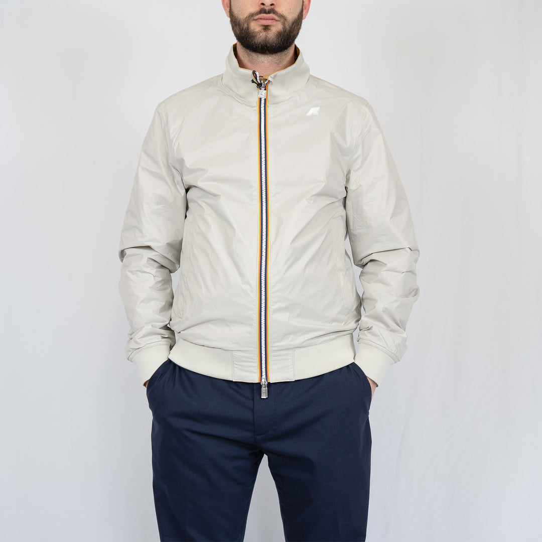Veste K-Way Arsène Cotton Double – Brown Bistre / Beige Lt