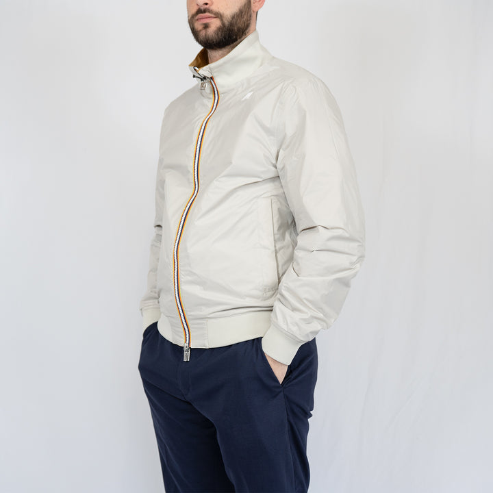 Veste K-Way Arsène Cotton Double – Brown Bistre / Beige Lt