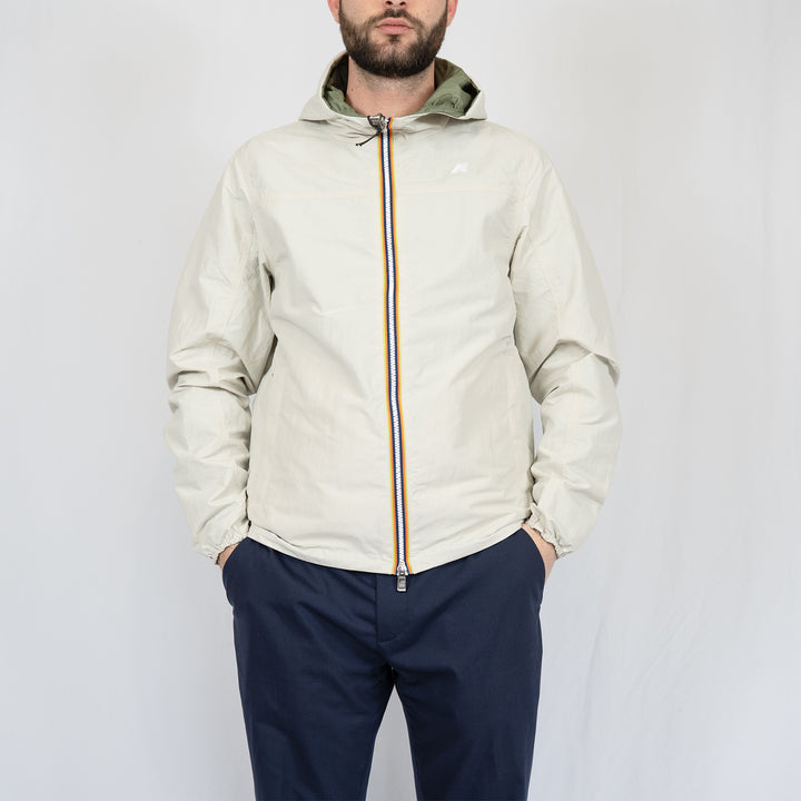 Veste K-Way Jake Cotton Double – Beige / Lt Green Lichen
