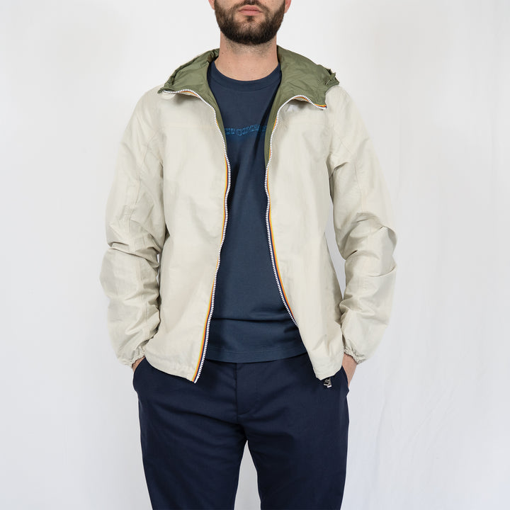 Veste K-Way Jake Cotton Double – Beige / Lt Green Lichen