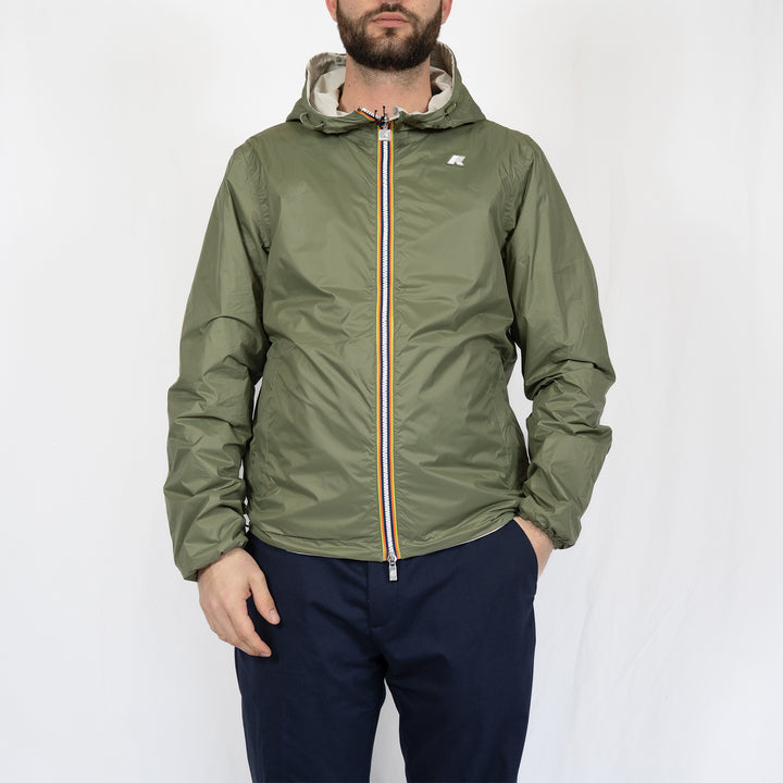 Veste K-Way Jake Cotton Double – Beige / Lt Green Lichen