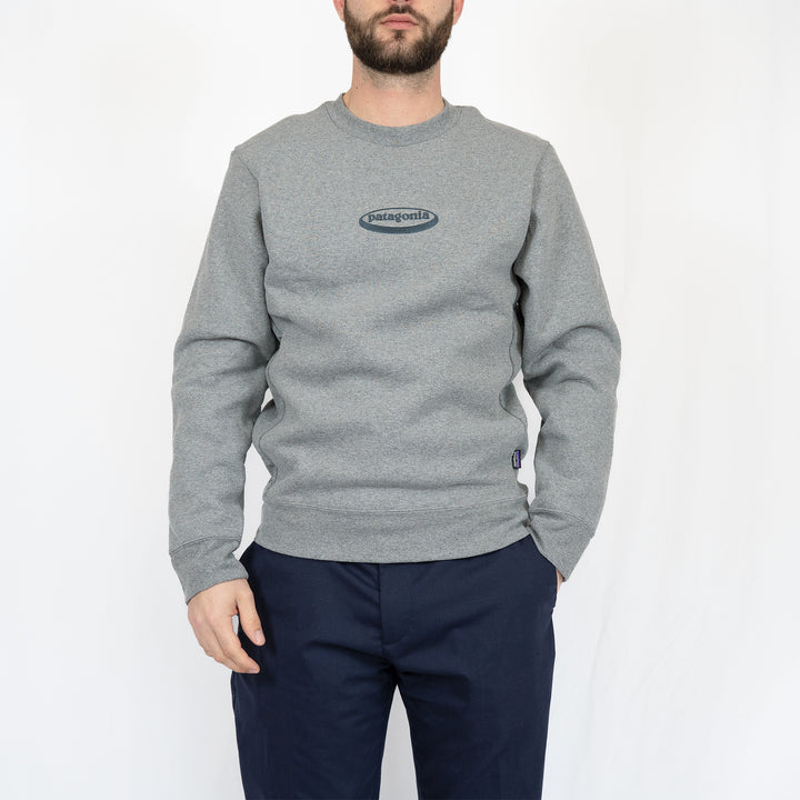 Sweat Patagonia 95 Oval Logo Uprisal Crew - gravel heather