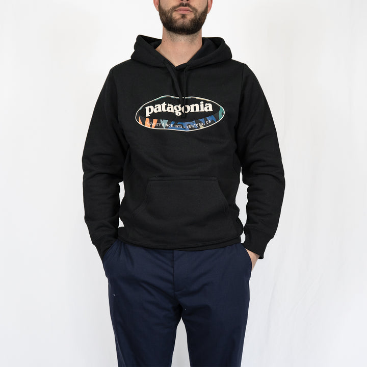 Hoodie Patagonia 95 Oval Logo Uprisal – Black