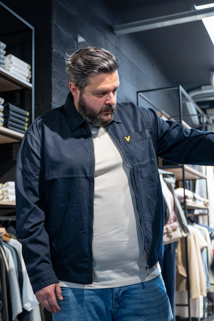 Lightweight Enzyme Wash Overshirt – Surchemise homme bleu marine