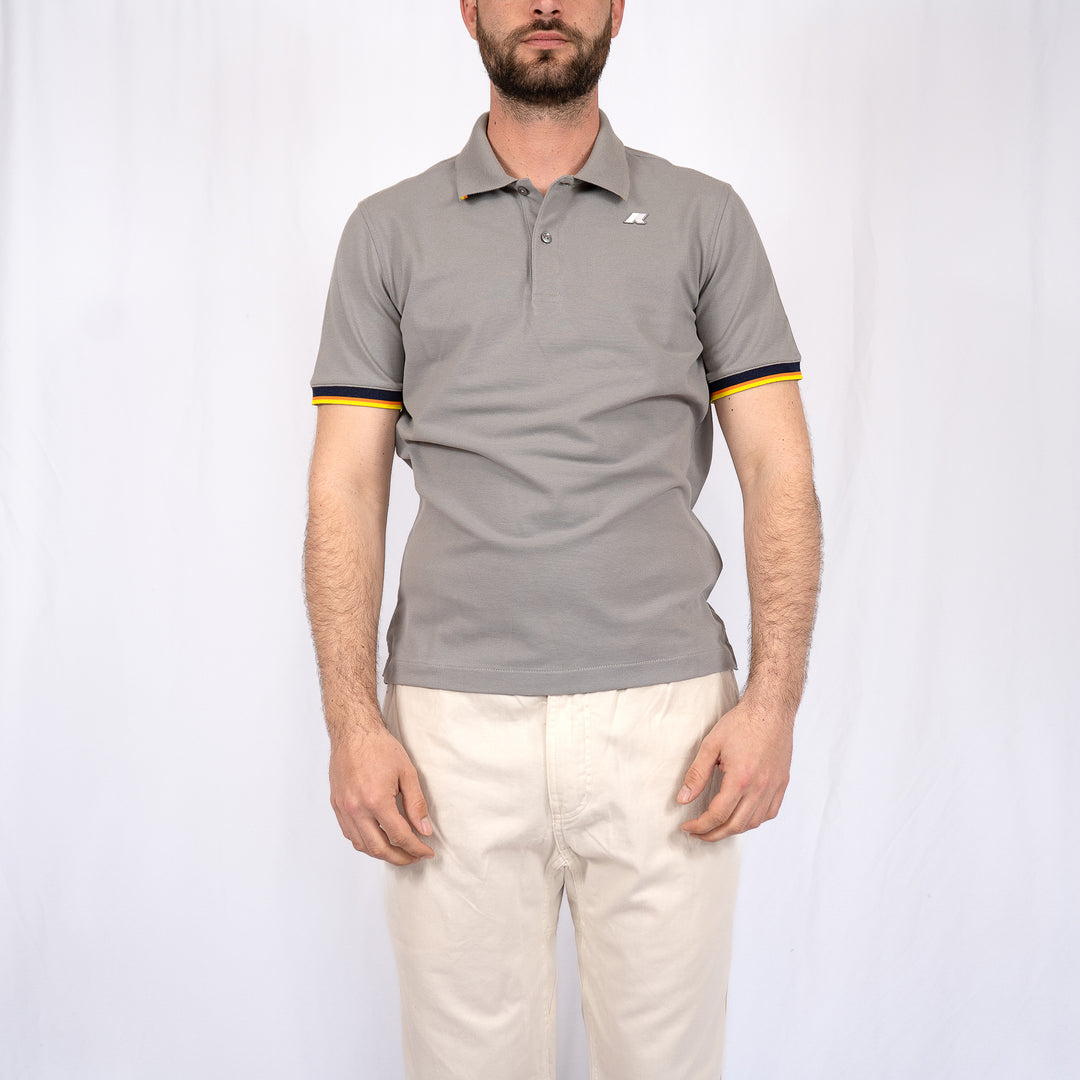 Polo K-Way Vincent Piqué Slim – Grey Frost