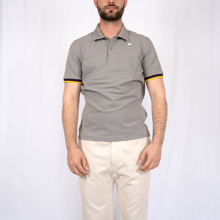 Polo K-Way Vincent Piqué Slim – Grey Frost