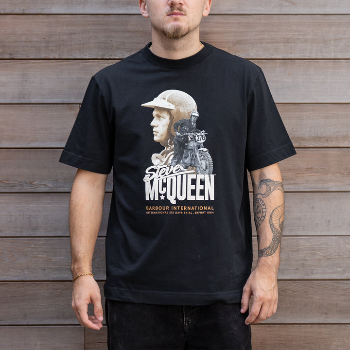 SMQ rainy graphic tshirt / black