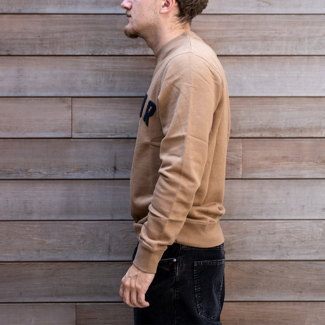Logo crew neck sweatshirt - sandstone