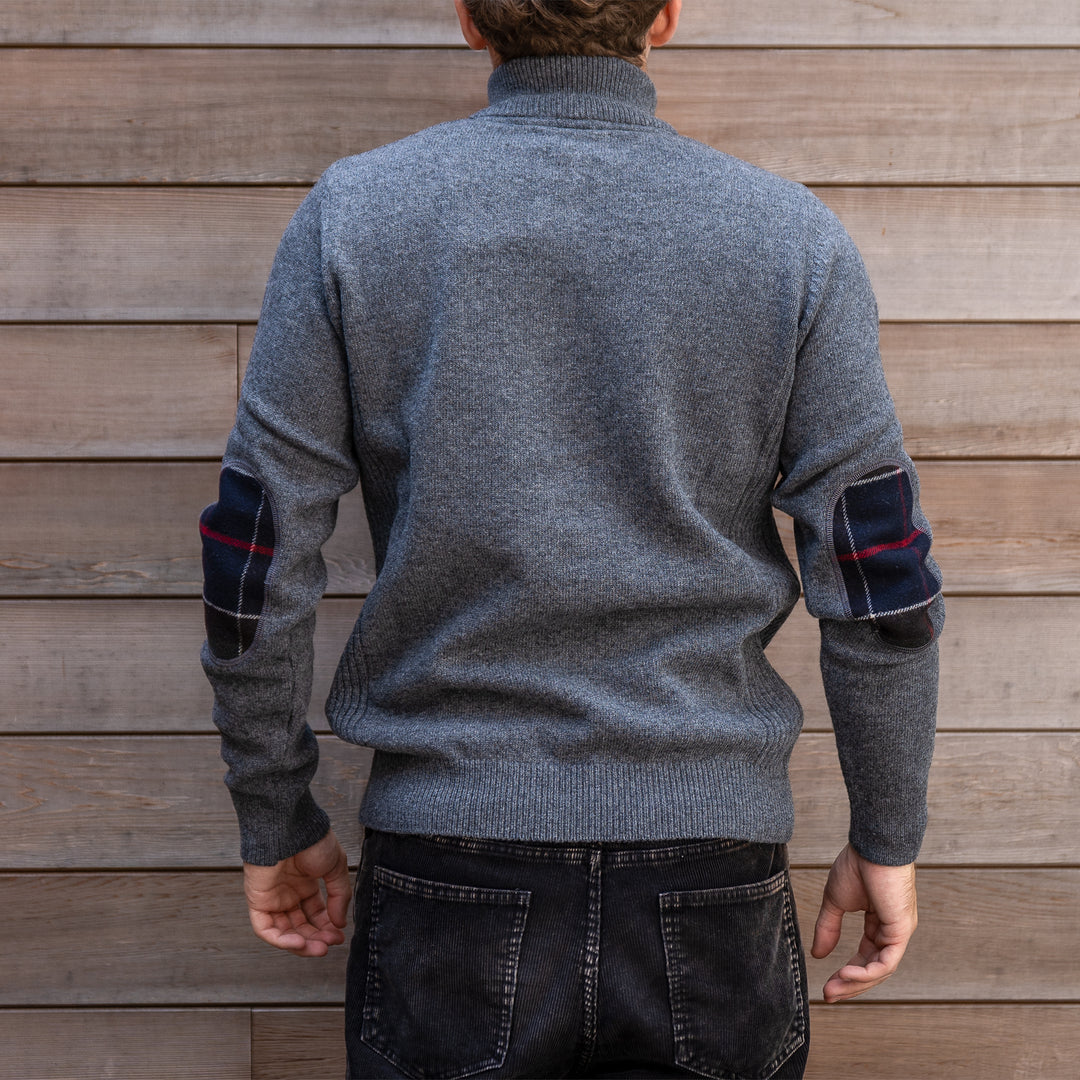 Holden half zip - mid grey marl