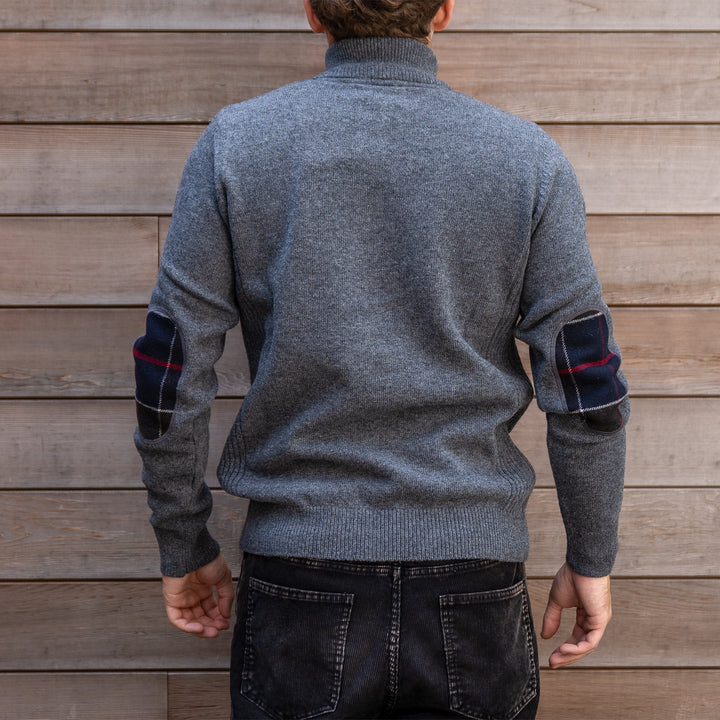 Holden half zip - mid grey marl