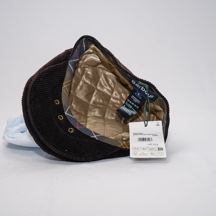 Westdale cord flat cap - brown