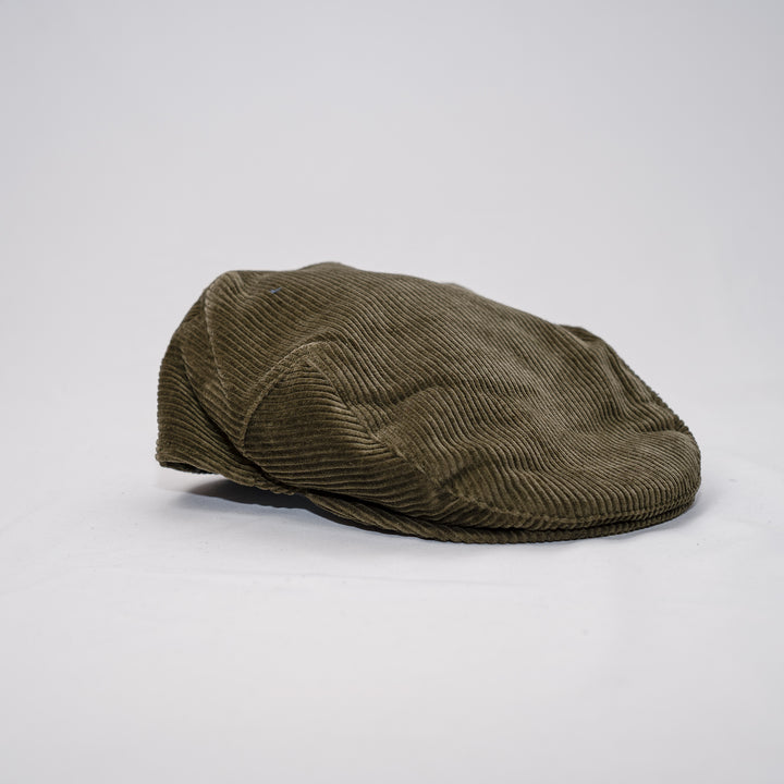 Westdale cord flat cap - olive
