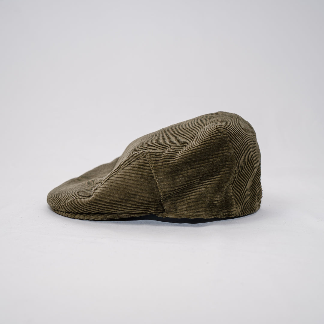 Westdale cord flat cap - olive