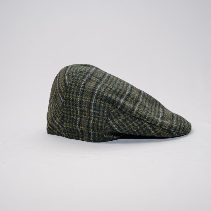 Wilkin flat cap - olive check
