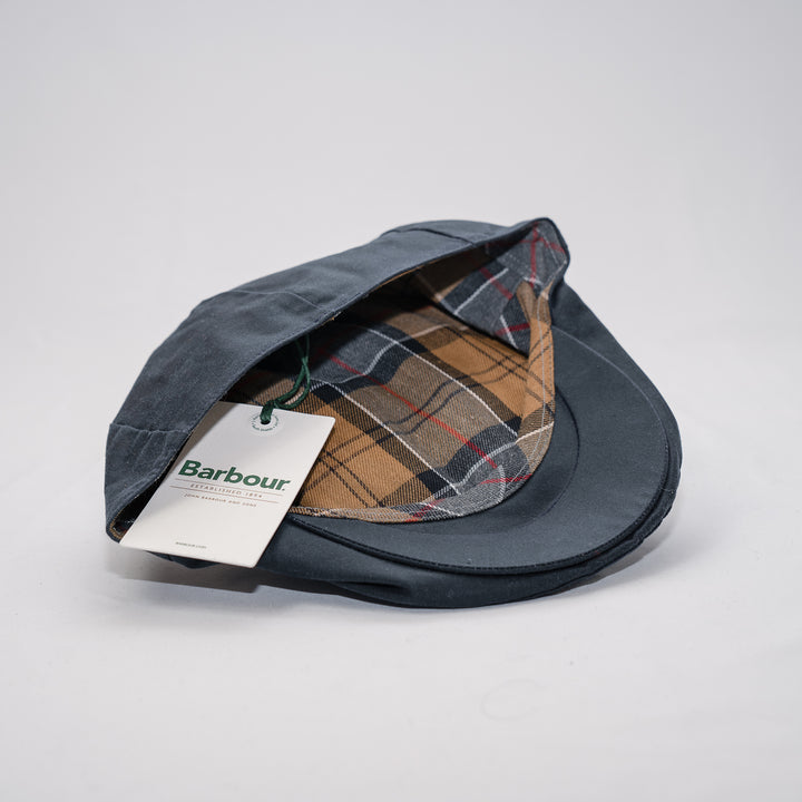 Wax flat cap - navy