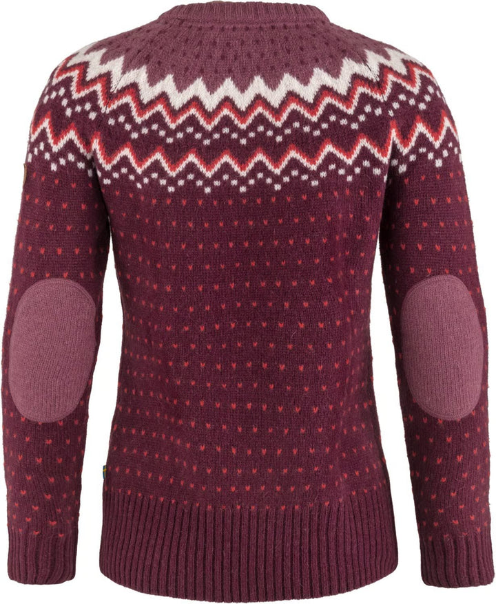 Ovik knit sweater W - dark garnet